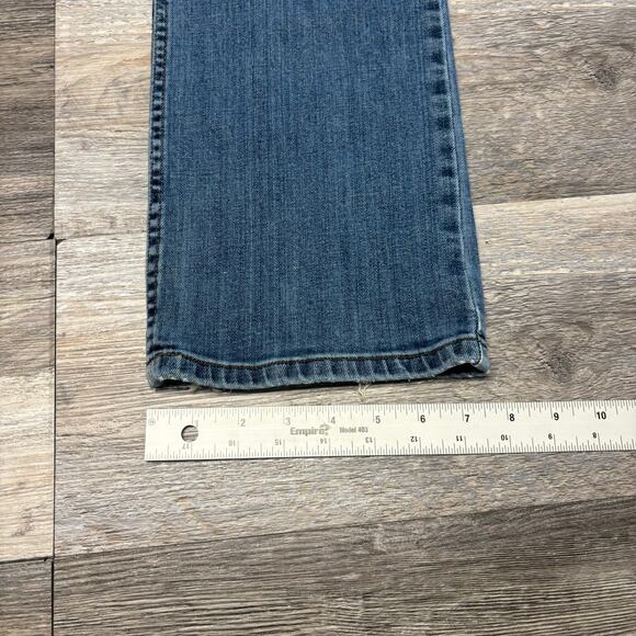 Harley Davidson Motorcycles Mid Wash Blue Women 8 Mid Rise Bootcut Stretch Jeans - Picture 11 of 12